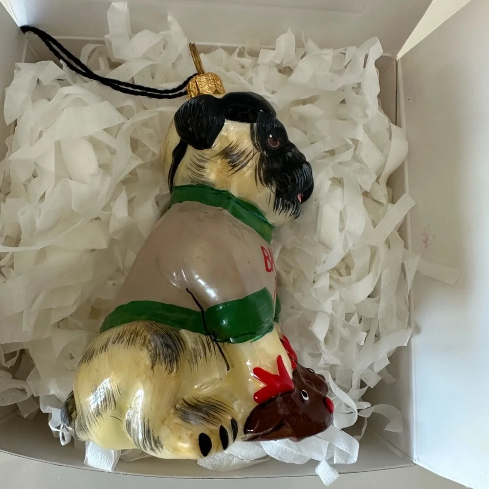 Joy to the World Bah Hum Pug Collectibles Ornament. Brand New In Box. - Picture 8 of 12
